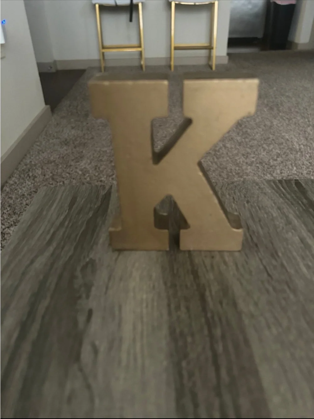 Gold Decorative Letter K